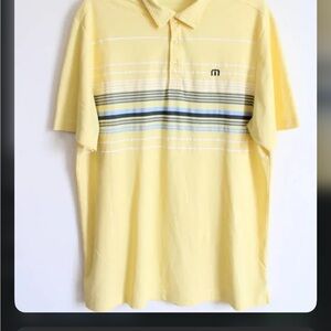 Travis Mathew Yellow Active Collection Polo Shirt